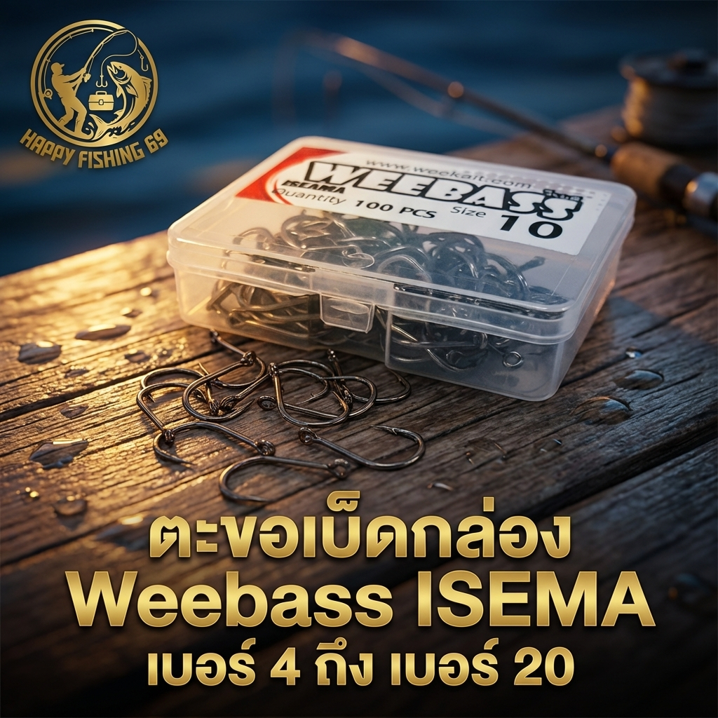 [item037] เบ็ดกล่อง Weebass ISEMA เบอร์ 4 ถึง เบอร์ 20