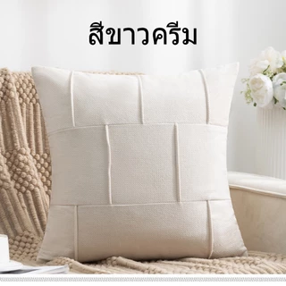 หมอนอิงกำมะหยี่ตัดลายเส้นเพิ่มความสวยงาม งานโรงแรม หมอนอิงตกแต่งรีสอร์ท คาเฟ่ หมอนอิงมีลายด้านเดียว