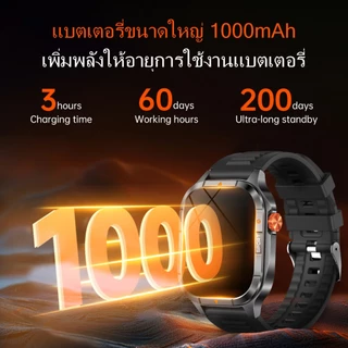 MAJDOMO Smartwatch นาฬิกา สมาร์ทวอทช์ จอใหญ่ 2.01" นิ้ว กันน้ำ 5ATM & IP68 โหมดกีฬา 100+ 1000mAh ใช้งานได้นานถึง 30 วัน