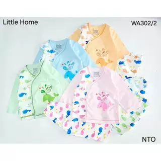 Little Home Baby ชุดเด็กแรกเกิด เสื้อผูกหน้า+กางเกง (ยาว) 2
