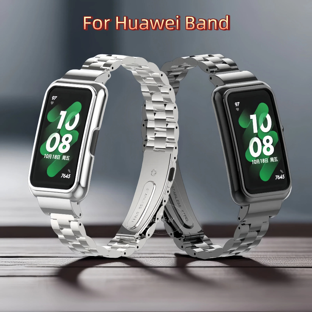 สแตนเลสสายโลหะสร้อยข้อมือเปลี่ยนสําหรับ Huawei Band 11 Pro 10 9 8 7 6 / Honor Band 10 9 7 6