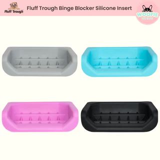 ชามอาหารสัตว์เลี้ยง Fluff Trough Binge Blocker Set ชามกินช้า ทรงสูง ดีต่อสุขภาพ นำเข้าจากอเมริกา