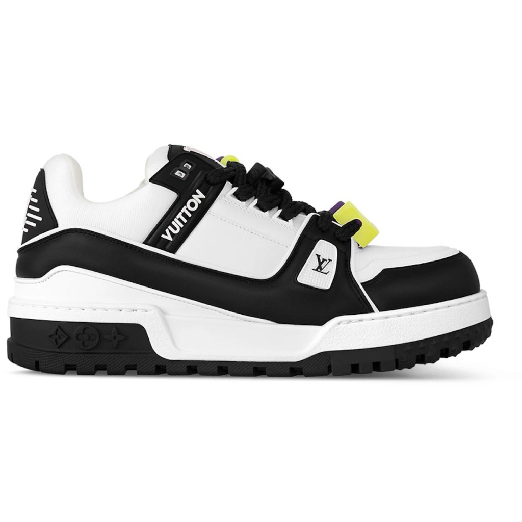 รองเท้าLuxury LV Trainer Maxi White Black Size,8uk