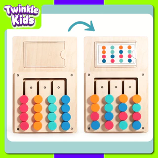 [มาใหม่ สุดปัง] ของเล่นมอนเตสซอรี่ บอร์ดจับคู่สีไม้ เสริมพัฒนาการเด็ก | TwinkleKids