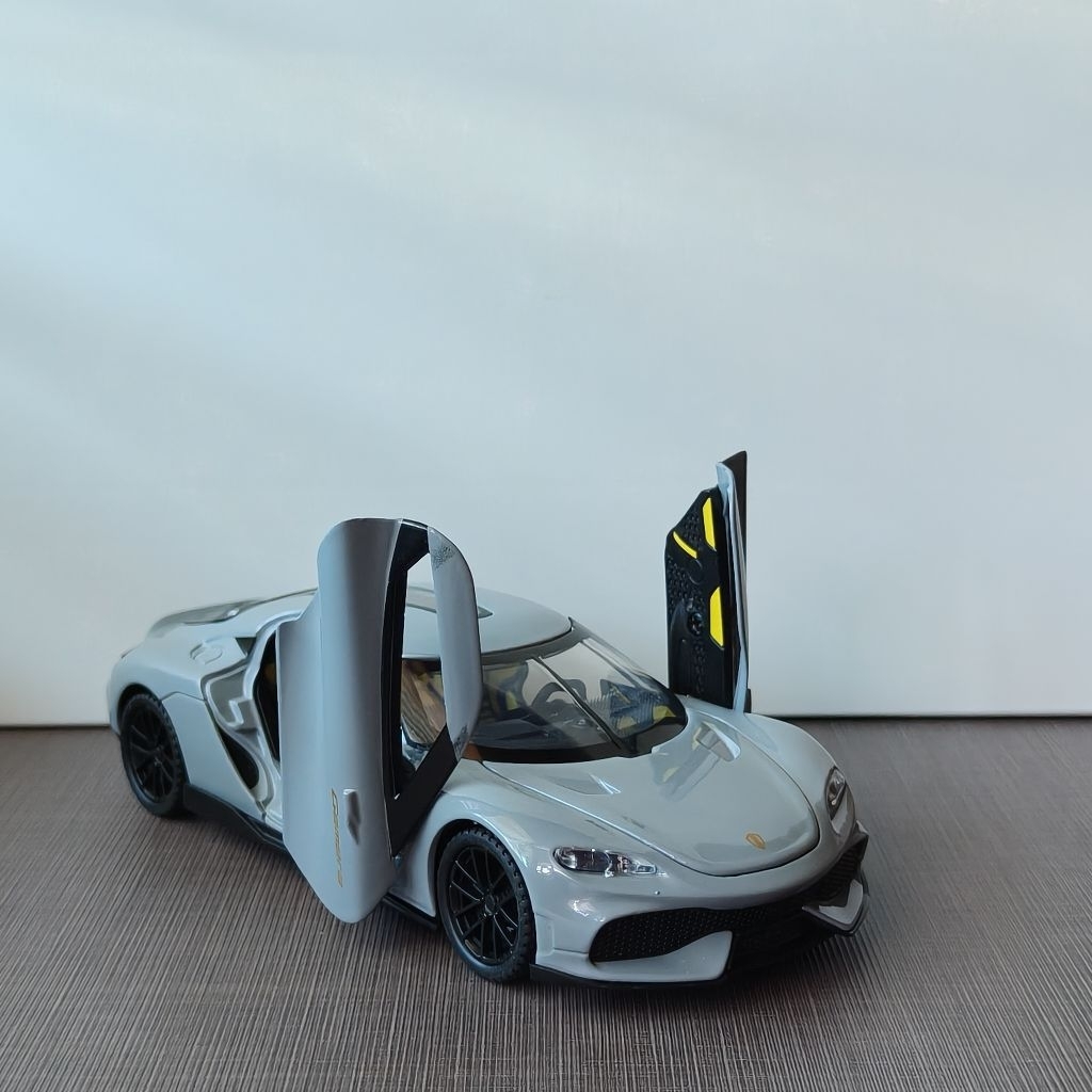[Speedsnapbkk] โมเดลรถเหล็ก 1:32 Koenigsegg Gemera สีเทา งานดี ละเอียดสมจริง สีสวย เปิดปิดประตูได้ ม