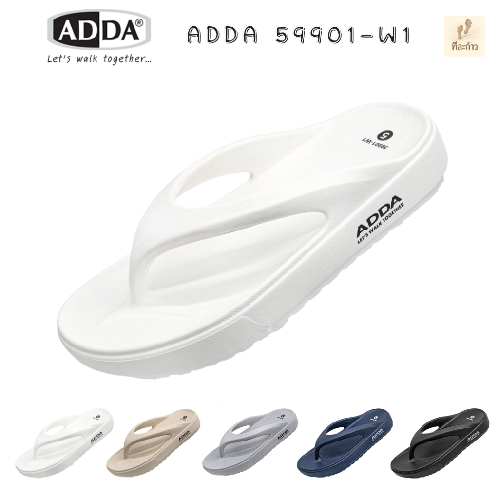 รองเท้าแตะ แบบหูคีบ ADDA รองเท้าลำลอง แบบหนีบ สำหรับผู้หญิง รุ่น 59901W1 (ไซส์ 4-6)