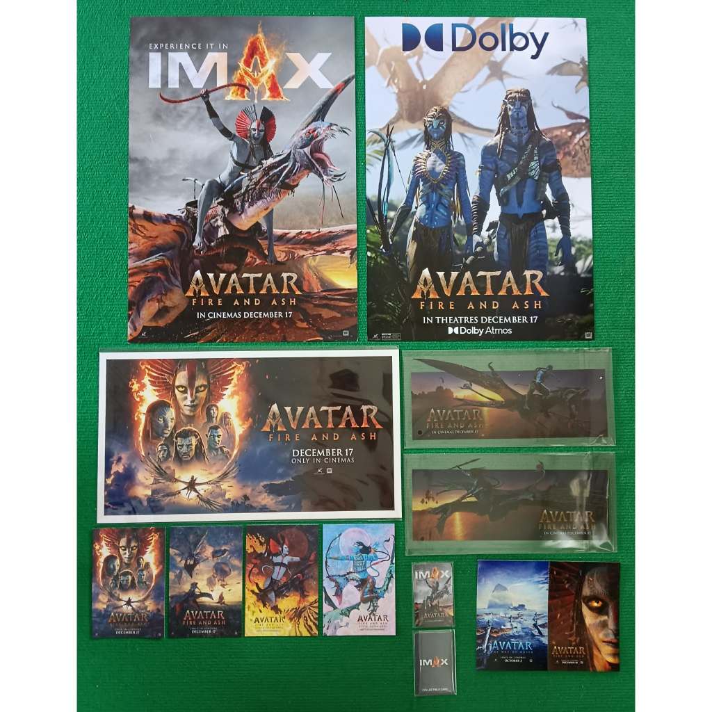 AVATAR FIRE AND ASH อวตาร3 โปสเตอร์ 13x19นิ้ว โปสการ์ด การ์ดวิบวับ ทั้งของเมเจอร์และ SF หายาก น่าเก็บสะสม