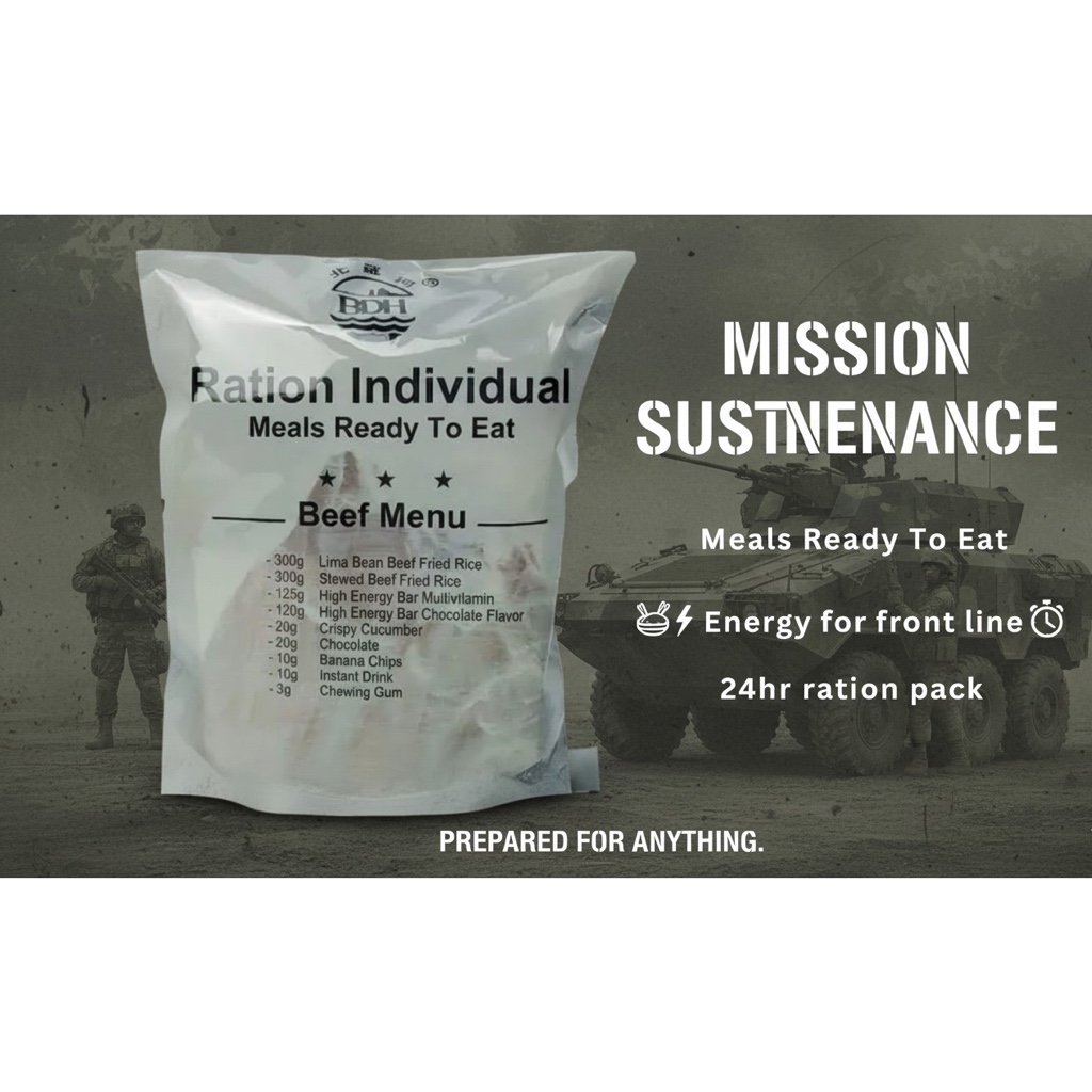 MRE (meal ready to eat) Individual Ration : Beef Menu
