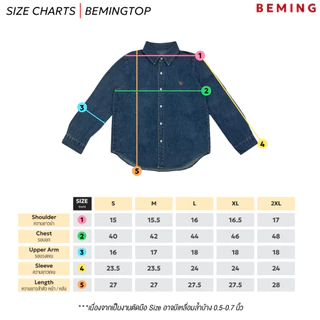 (พร้อมส่ง)Bemingtop1089(S-2XL)-BMG Denim Classic Shirt - เสื้อเชิ้ตเดนิมทรงคลาสสิกใส่ได้ทุกโอกาส