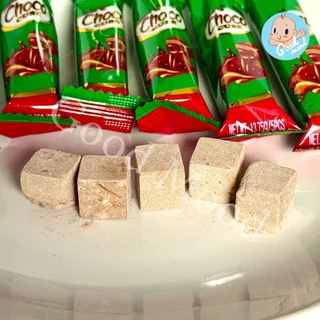 (อย.ไทย,ฮาลาล) ช็อกคิวบ์5฿หลินฮุ่ย ซองละ5ลูก 1กล่อง 30ซอง