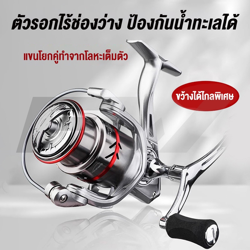 FW รอกสปินนิ่ง รอกตกปลา รอกสปิน อลูมิเนียม SEAHUNTER OER รูปที่ 8