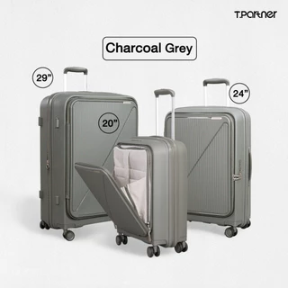 [ประกัน 3 ปี] Tpartner GOOD Job – กระเป๋าเดินทางล้อลาก ฝาเปิดหน้า ใส่ Laptop ได้ 17 นิ้ว สีสุภาพ