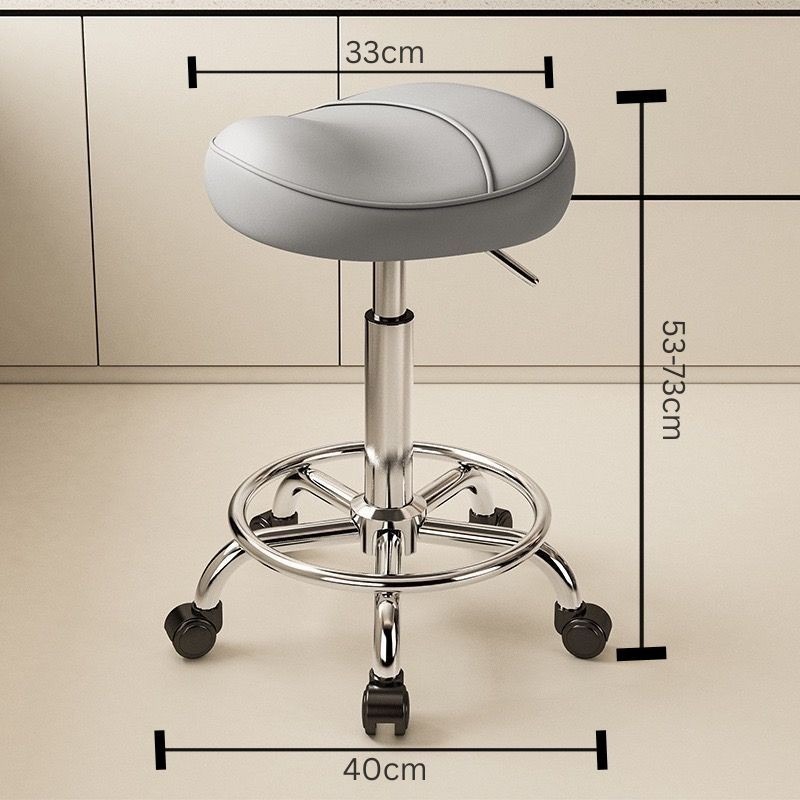 ยกเก้าอี้ขึ้นเก้าอี้ทำเล็บ ที่สะดวกสบายเก้าอี้หมุนเก้าอี้พนักงานต้อนรับพนักงานต้อนรับพนักงานต้อนรับเก้าอี้อานม้านั่งสีเง - รูปที่ 4