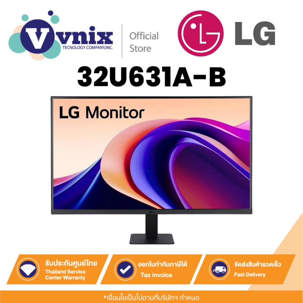 LG 32U631A-B จอมอนิเตอร์ IPS QHD ขนาด 31.5 นิ้ว พร้อม USB-C By Vnix Group