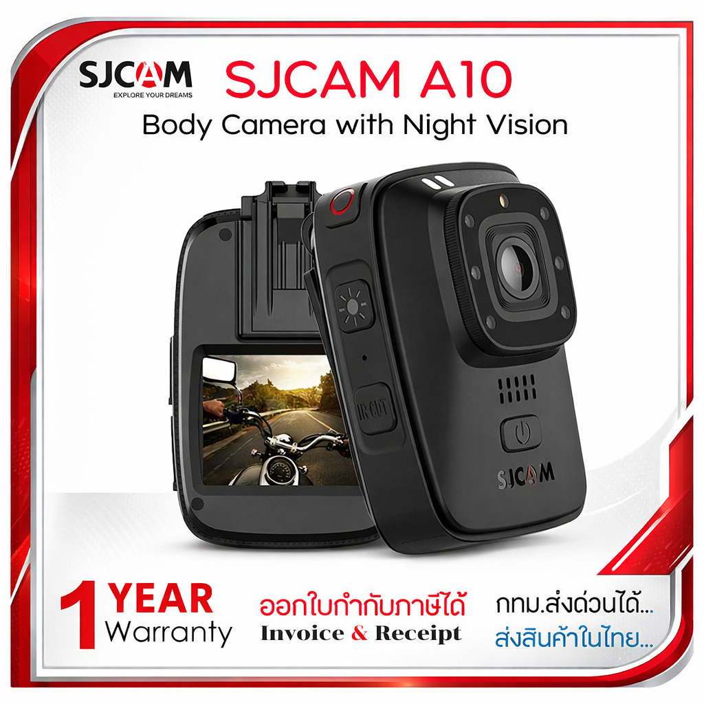 SJCAM A10  Action Cam กล้องแอคชั่นแคม กล้องติดตัวตำรวจ กล้องติดหมวก ถ่ายภาพในสภาพแสงน้อย