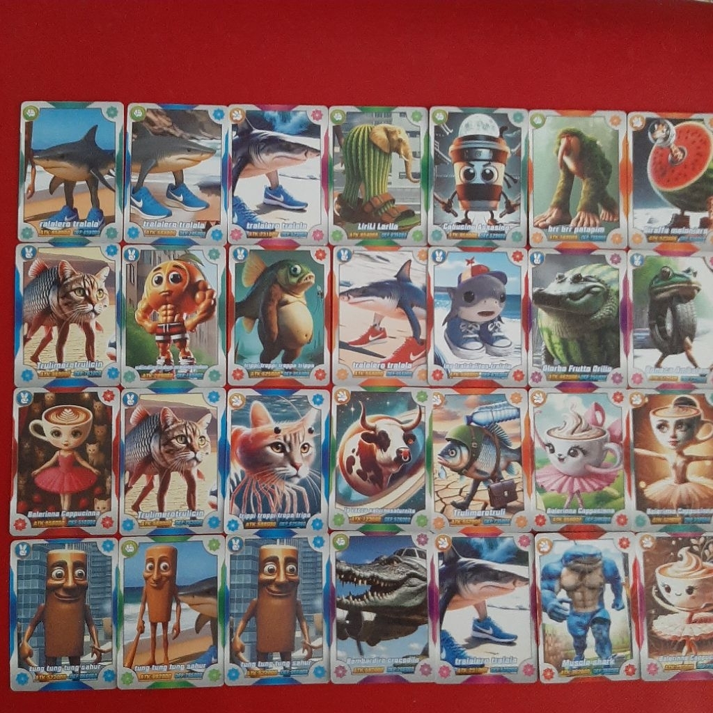 การ์ดมีม Al /Meme Card ชุด "Tung Tung Tung Sahur”  มือสอง ของสะสม