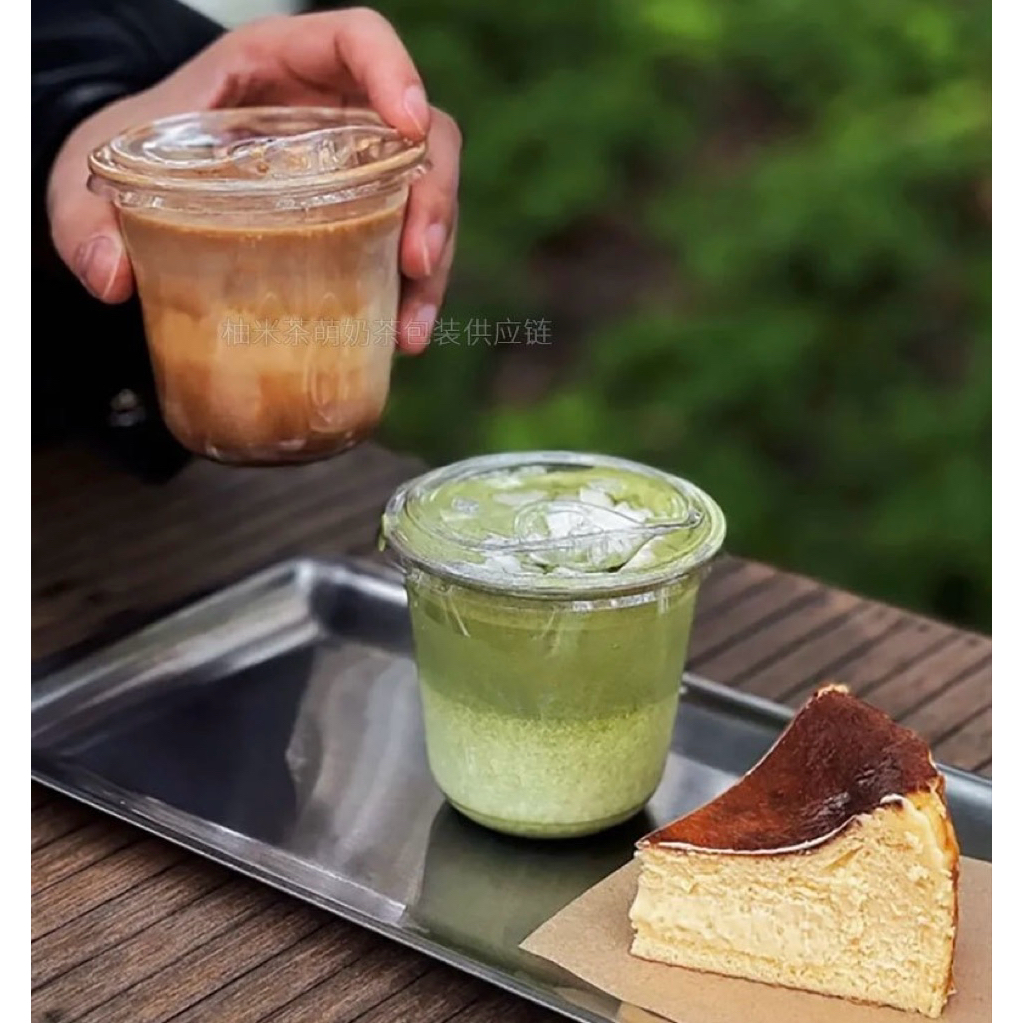 [50ใบ]แก้ว PET89-360 ทรง U แบบหนา 🍵