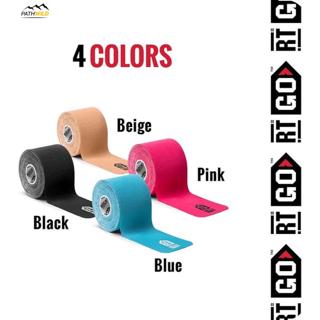 ROCKTAPE GO Extra Adhesive Pre-Cut Kinesiology Tape เทปพยุงกล้ามเนื้อแบบตัดสำเร็จ (Pre-Cut) Adhesive Pre-Cut Kinesiolog