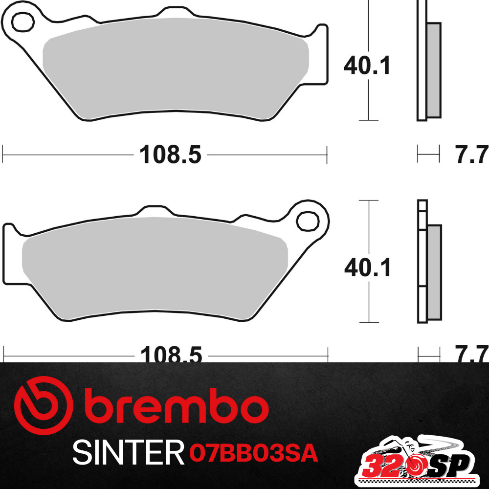 ผ้าเบรค BREMBO SINTER รหัส 07BB03SA สำหรับรถ BMW / ROYAL ENFIELD / DUCATI / ใส่ได้เฉพาะรุ่น ส่งไว!! 