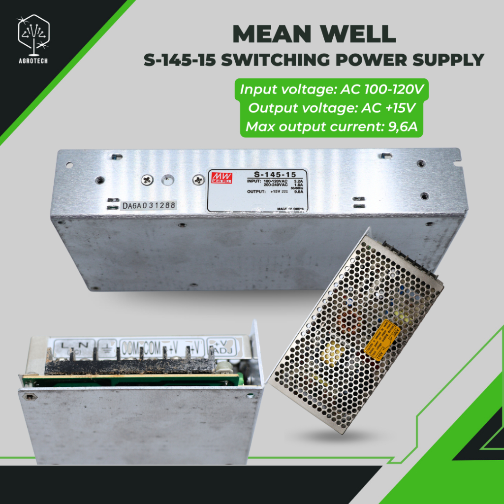 Mean Well S-145-15 Switching 145 W 15 V. 9.6 A