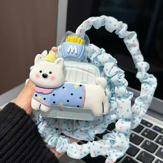 พร้อมส่งจากไทย หมาเสื้อฟ้า ชุดพันสาย เคสหัวชาร์จ ลายการ์ตูน ตัวถนอมสาย USB สำหรับ iphone 20w 18w 35W