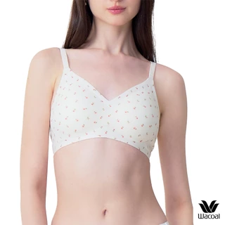 Wacoal Gogirls Smart Size บราไร้โครง ฟองน้ำบาง พิมพ์ลายดอกไม้ รุ่น WB3Y43