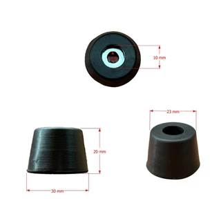 ลูกยาง ยางแท้ ขนาดฐานบน 30mm.xฐานล่าง 23 mm.xสูง 20 mm.ยางรองกล่อง ลูกยางกันกระแทก รองกล่อง