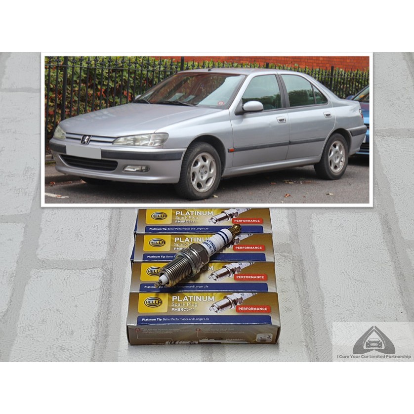 หัวเทียน แพลทตินัม Peugeot 406 D8 / D9 ( 1997 - 2005 ) จำนวน 4 หัว ระยะใช้งาน 60000 กม : Hella PM8RC