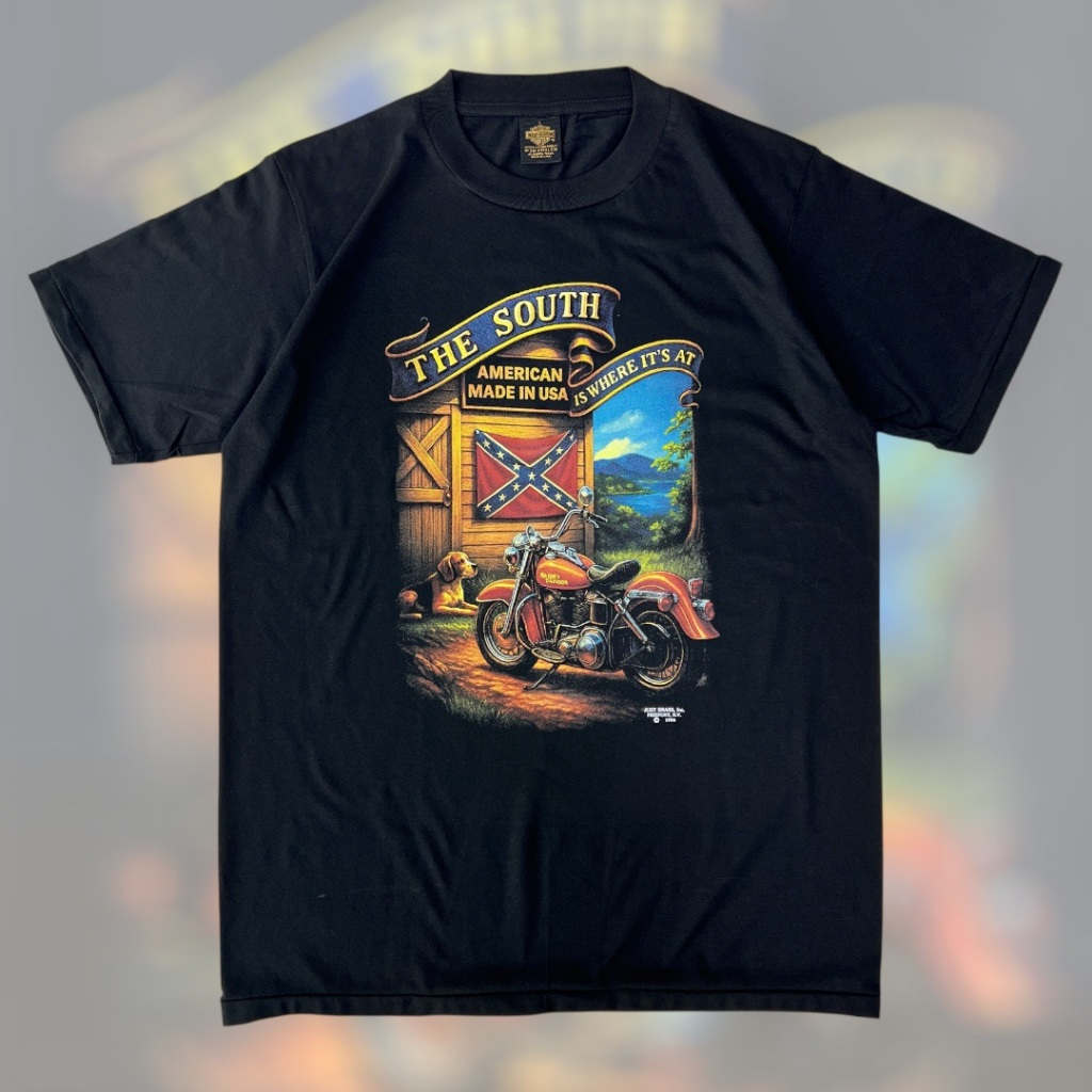 เสื้อวินเทจ The South no.1 (โรงนา) - สกรีนจม ผ้า50/50 ตะเข็บเดี่ยว ไม่มีตะเข็บข้าง ป้ายทองUSA