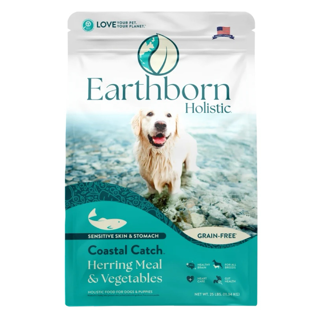 Earthborn Coastal Catch Holistic Grain Free Dog Food อาหารสุนัข เอิร์ธบอร์น สูตรปลาไวท์ฟิช ขนาด 1.8-5.67-11.34kg