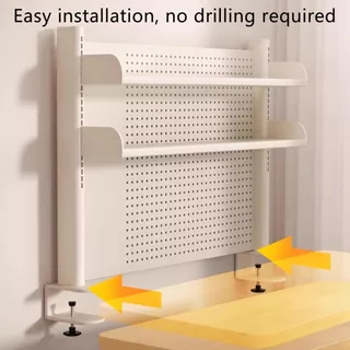 ชั้นวางของบนโต๊ะเหล็ก 2/3 ชั้น Pegboard ใช้พื้นที่น้อย จัดระเบียบได้ดี สำหรับออฟฟิศและนักเรียน