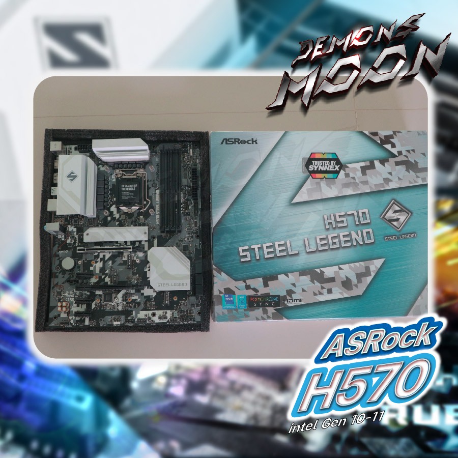 ASRock H570 Steel Legend  Gen 10-11 Socket 1200 เมนบอด intel มือสอง  +  ประกัน demons moon 7 วัน