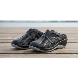 Shoes I amm B34 **ร้านจริงส่งตรงจากนครนายก** รองเท้าสุขภาพสวมหัวมน เปิดส้นซีทรู น้ำหนักเบา ซัพพอร์ตการเดินสบาย