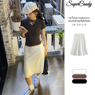 SuperCandy🌷กระโปรงทรงหางปลาแต่งขอบลูกไม้สไตล์รีสอร์ท เอวกลางต่ำ สไตล์ใหม่ล่าสุดสำหรับฤดูร้อนของผู้หญิง บนอินสตาแกรม