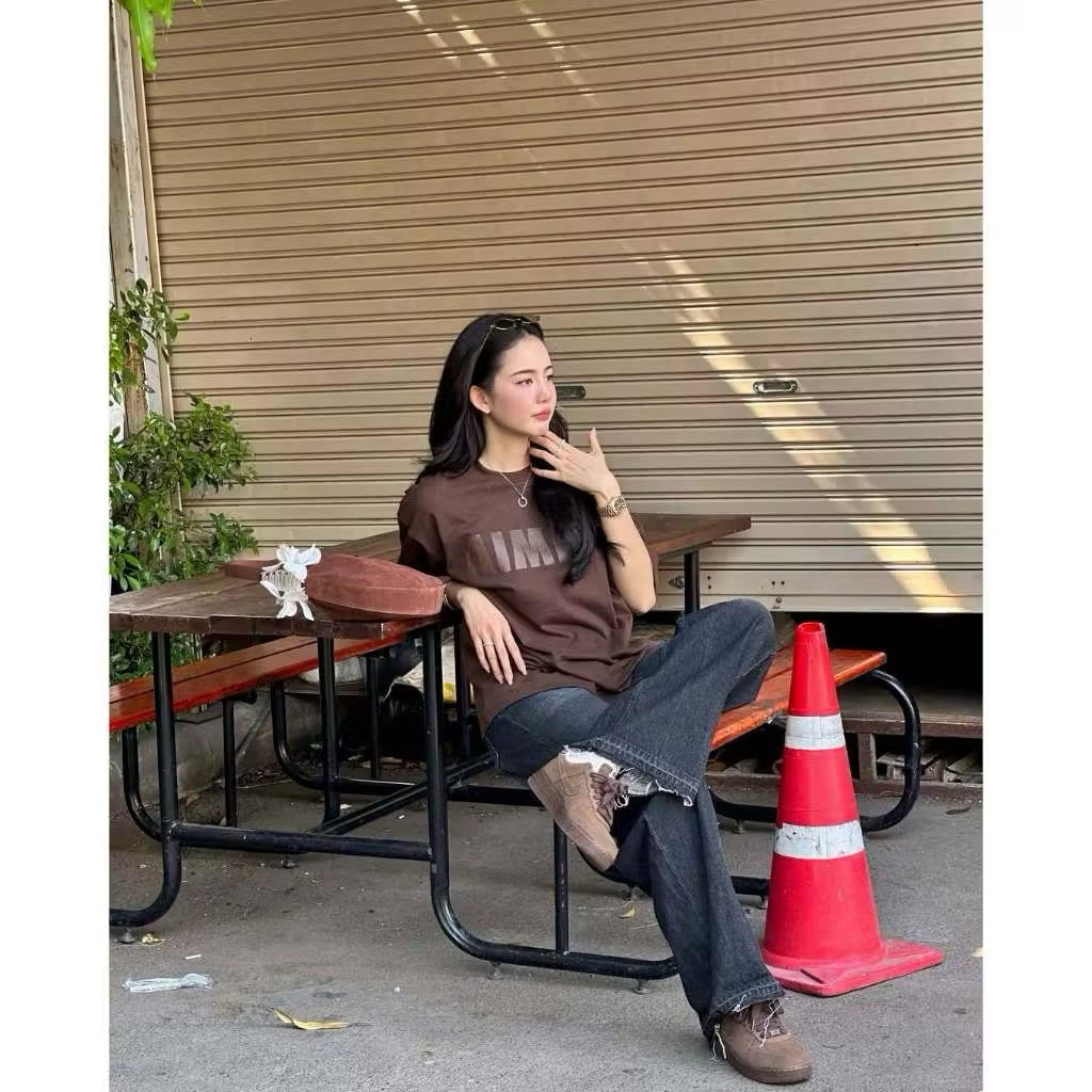 เสื้อยืด AIMER ทรงโอเวอร์ไซส์