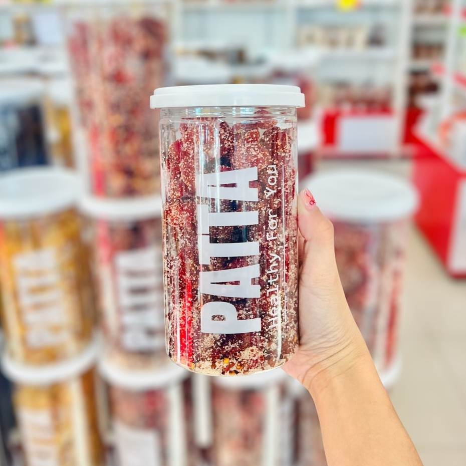 สตอเบอรี่คลุกพริกเกลือ สตอเบอรี่อบแห้ง 300/500กรัม เปรี้ยว หวาน ผลไม้อบแห้ง