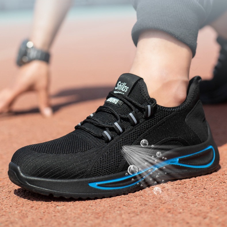【สินค้าพร้อมส่ง】รองเท้าเซฟตี้หัวเหล็กสำหรับผู้ชาย ระบายอากาศได้ดี ป้องกันการกระแทก ป้องกันการเจาะทะลุ รองเท้าเซฟตี้น้ำหน