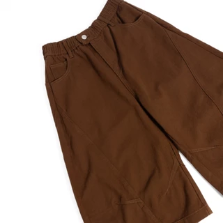 URTHE - กางเกงยีนส์ เอวยางยืด รุ่น V-CUT SHORTS