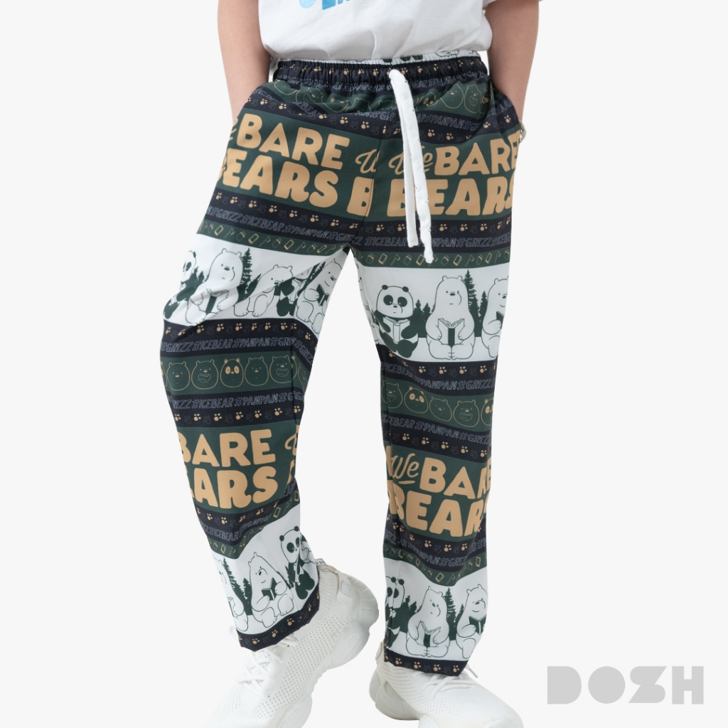 DOSH KID’S LAY PANTS WE BARE BEARS กางเกงเลผ้าไหมอิตาลีเด็ก 3สี (กรม-เขียว-ชมพู) DBBBL5004 (6-10)