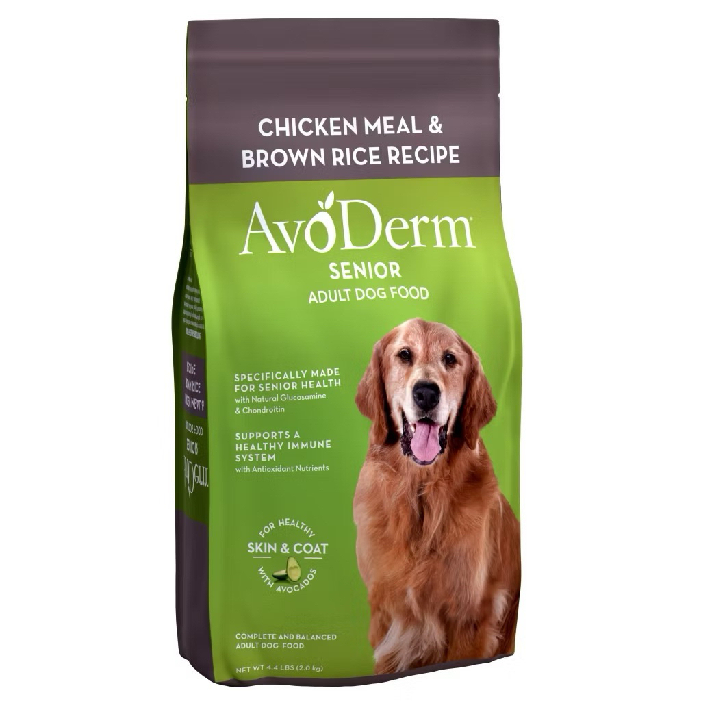 Avoderm Senior Dog Food Formula อโวเดิร์ม อาหารสุนัขแก่ สูตรไก่และข้าวกล้อง สุนัขอายุ 7 ปีขึ้นไป ขนา