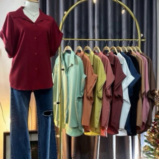 L1-เสื้อเชิ้ตแขนเบิ้ล อก 50 นิ้ว ยาว 28-29 นิ้ว แต่งแขนเบิ้ล มีสีหลายให้เลือก
