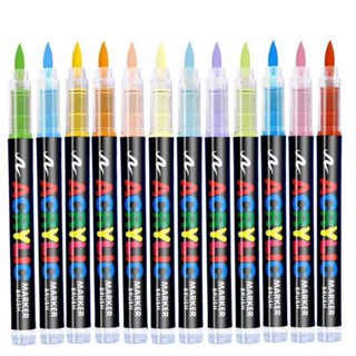 พร้อมส่ง🇹🇭 ปากกาอะคริลิค ขายแยกแท่ง หัวนุ่มหัวพู่กัน GuangNa…