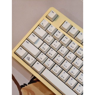 🇹🇭 สติ๊กเกอร์ภาษาไทย ติดคีย์บอร์ด คีย์แคป รุ่นไดคัทพื้นหลังใส sticker keyboard thai สติกเกอร์ไทย แนวตั้ง ส่งไวจากไทย