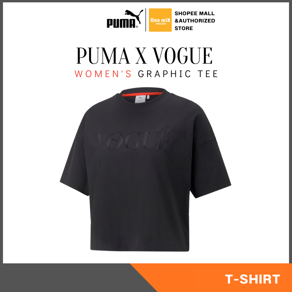 PUMA x VOGUE Women's Graphic Tee (Puma Black) เสื้อยืดผู้หญิง
