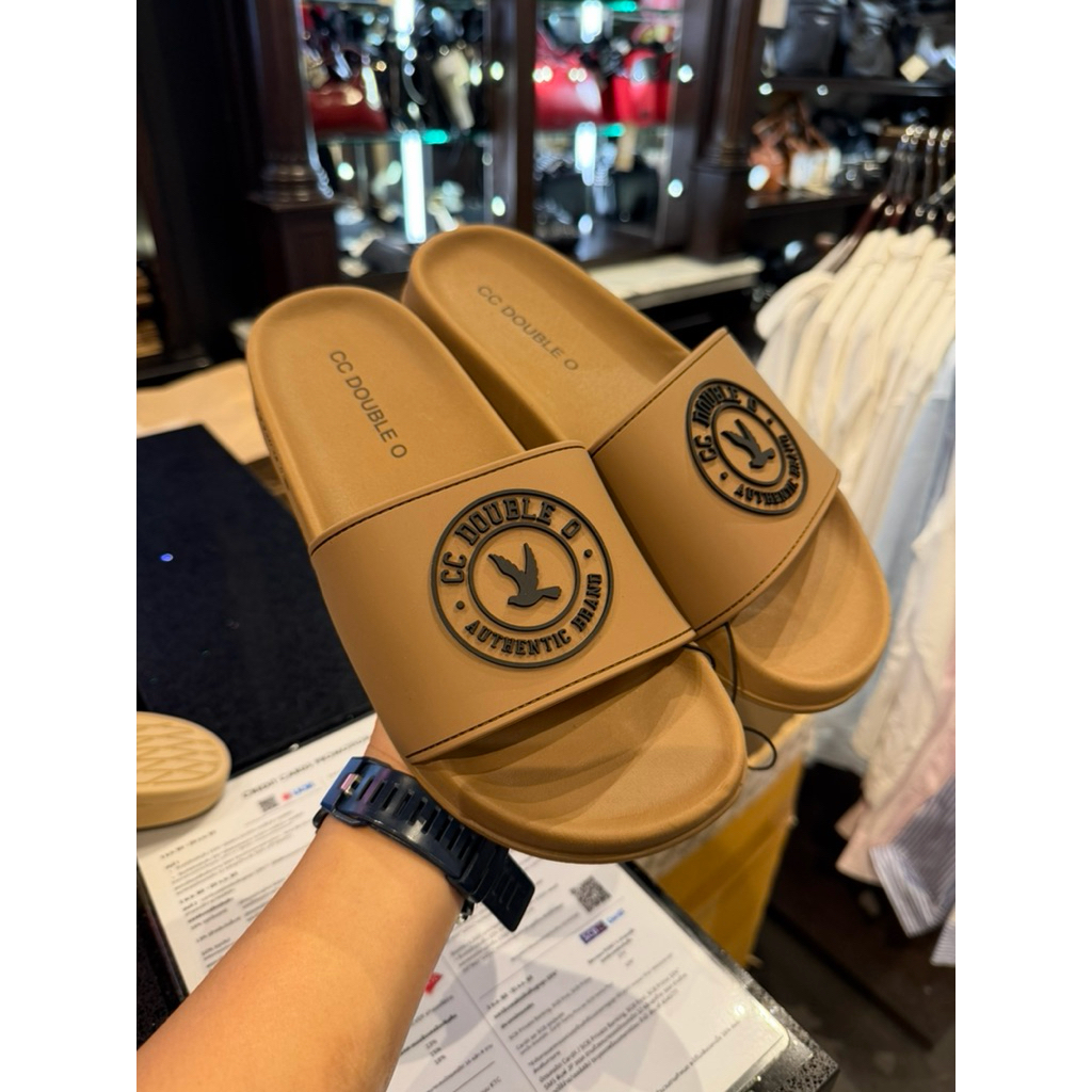 รองเท้าแตะผู้ชายแบบสวม CC Double O 💯cc-ooแท้100%📌แถมถุงช็อป