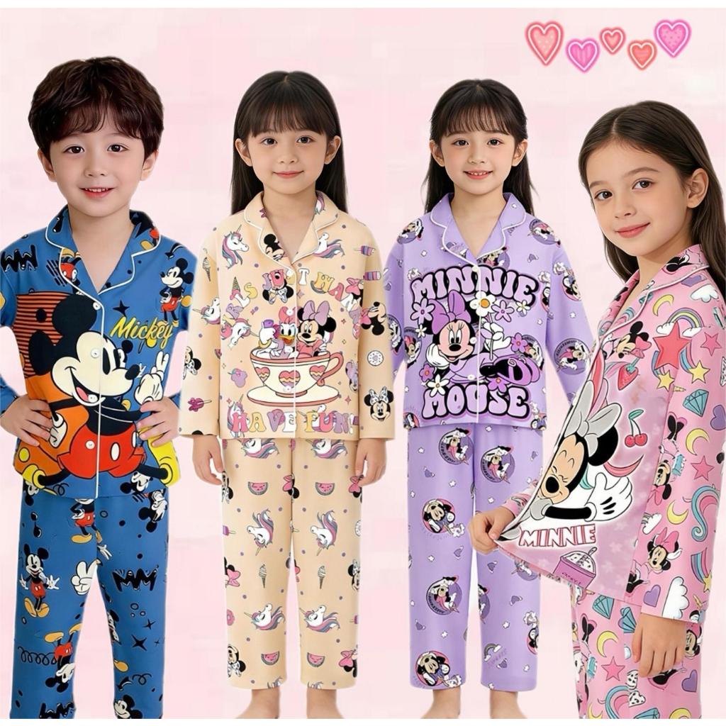 BB181 ชุดนอนเด็ก ผ้านิ่ม ไม่ร้อน เด็กใส่นอนฟิน ชุดนอนเด็กหญิง–ชาย งานสวย ใส่สบาย