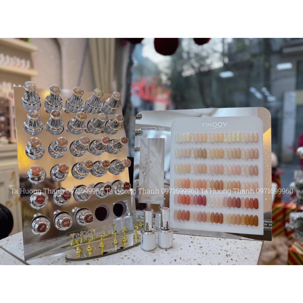 พร้อมส่ง YINOOV syrup ชุดสีเจลไซรัป  yinoov 30 สี พร้อมชาร์จโชว์ และชั้นวางสุด Premium