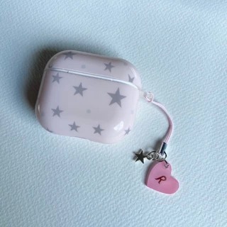 (พร้อมส่ง 1-3 วัน) พวงกุญแจตัวอักษร a-z หัวใจ จี้ดาว Cute!🩷⋆˚｡𖦹 °✩