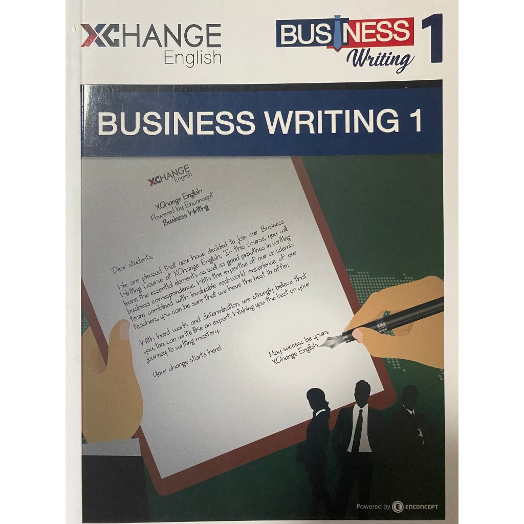 XChange English หนังสือ Business Writing 1 คู่มือการเขียนภาษาอังกฤษธุรกิจ  พร้อมเฉลย (Enconcept)
