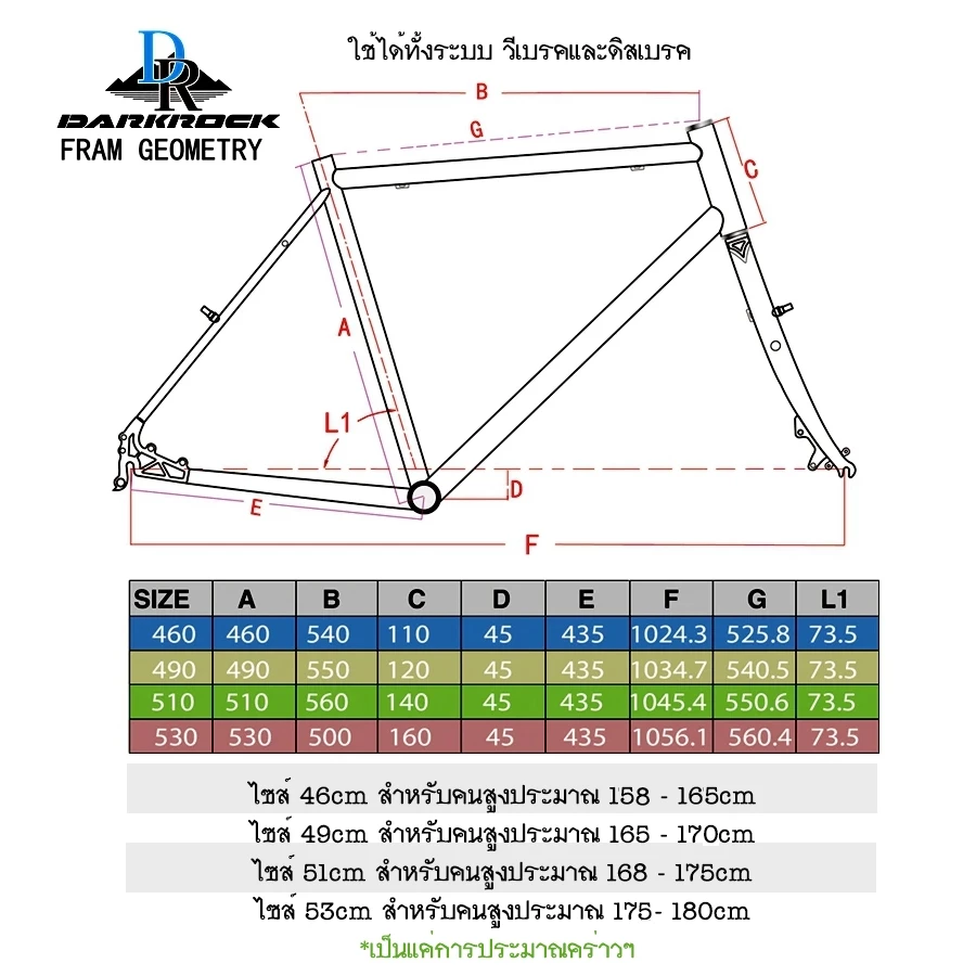 เฟรมจักรยานทัวร์ริ่ง DARKROCK SUPER TRAVEL 2 Touring Frameset 26" เฟรมคุณภาพ ในราคาย่อมเยาว์ thumbnail 6